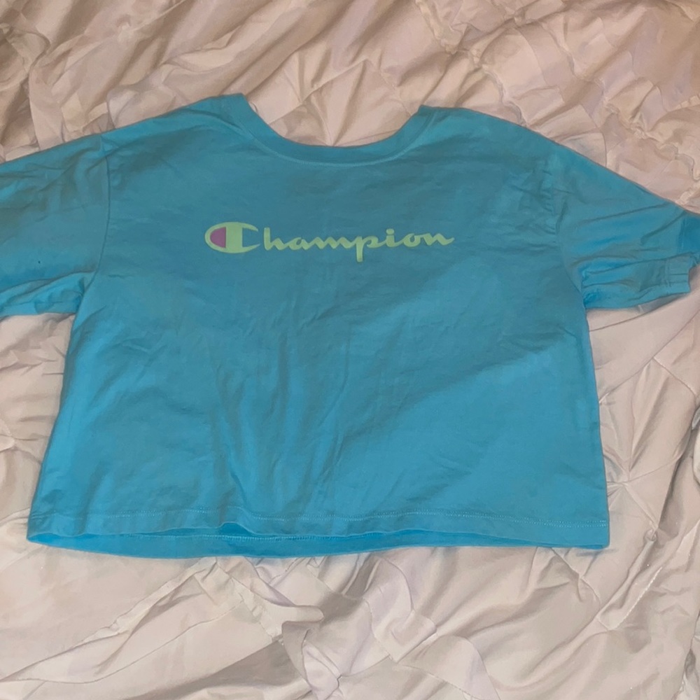 Champion Blue Crop Top